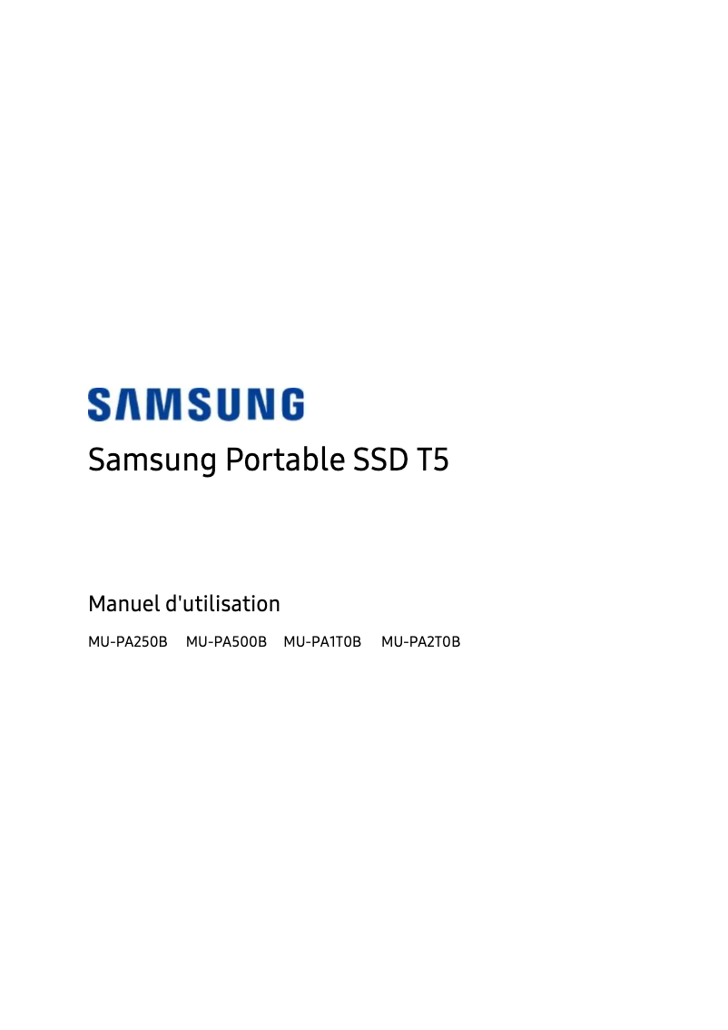 Page 1 of the manual User Manual Samsung MU-PA500B