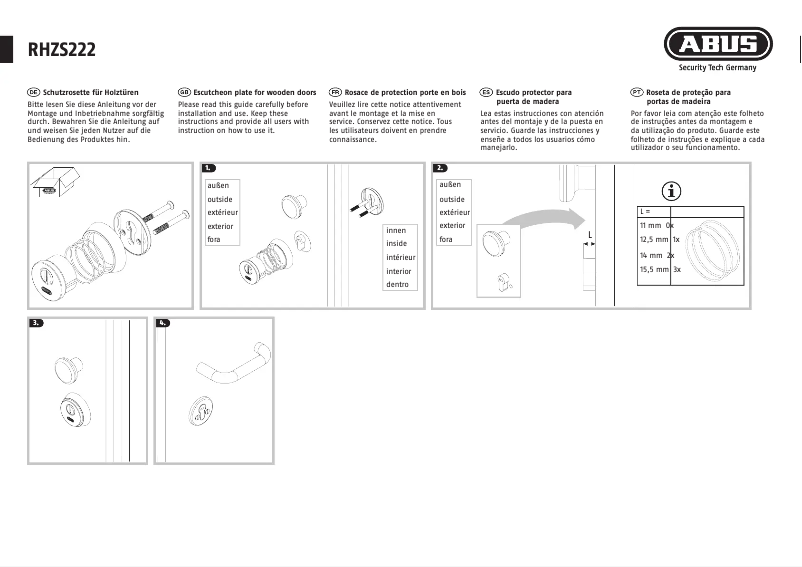 Page n°1 - Manuel utilisateur Abus RHZS415