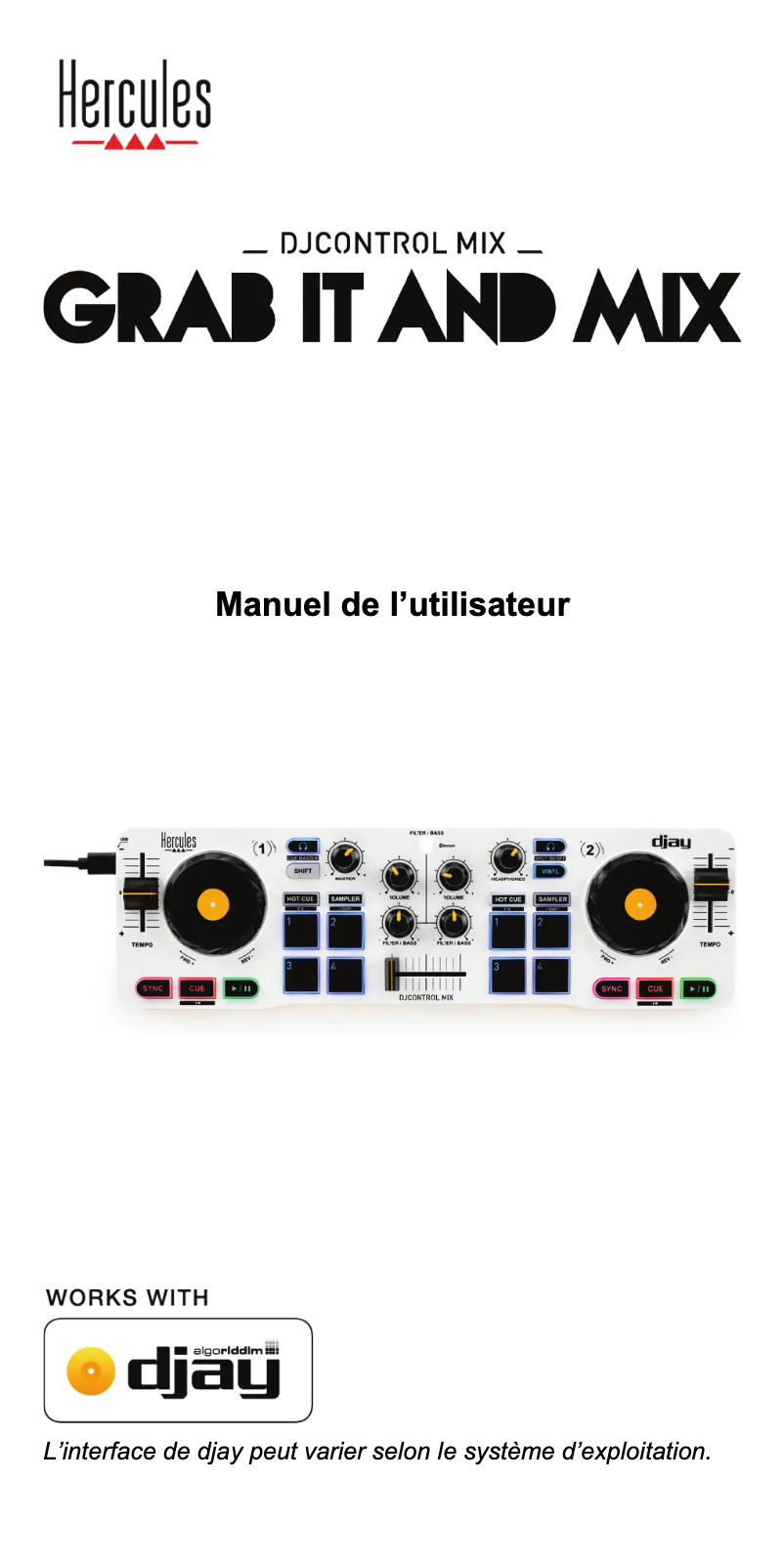 Page 1 de la notice Manuel utilisateur Hercules DJControl Mix