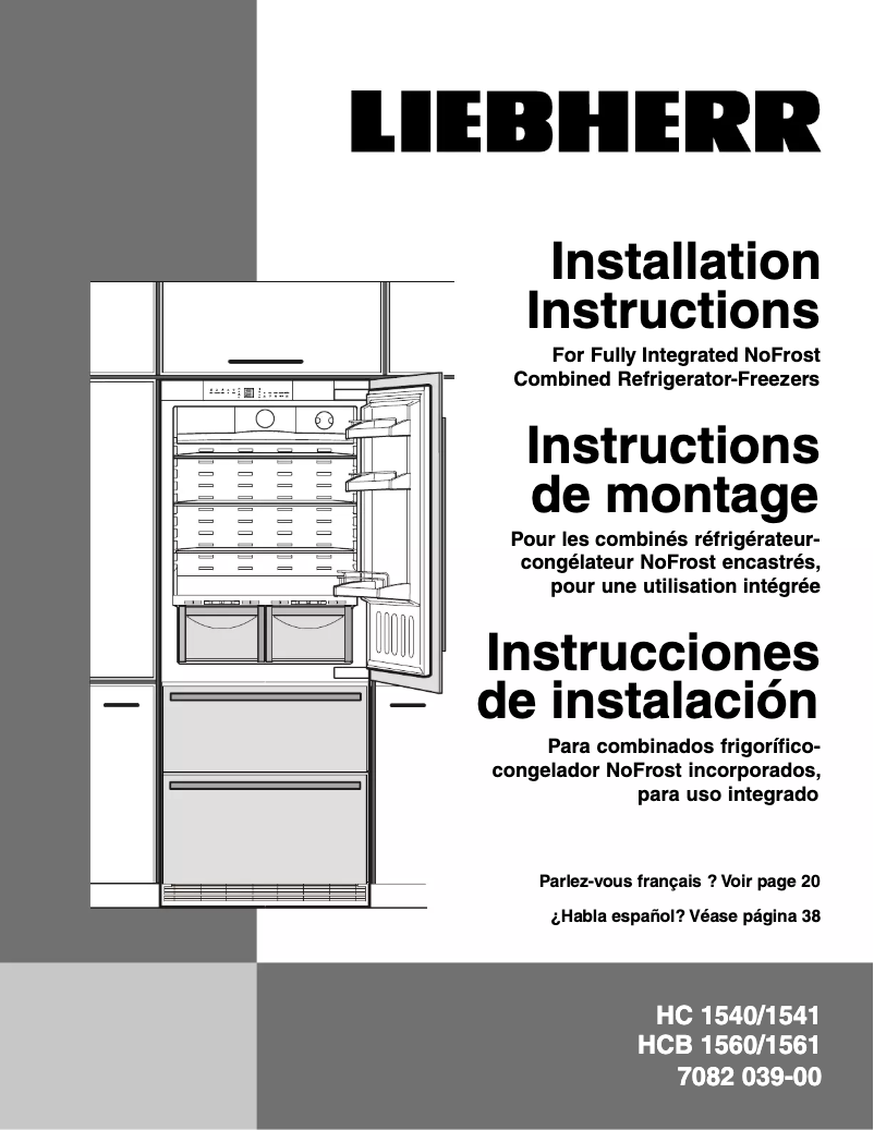 Page n°1 - Guide d'installation Liebherr HC-1540