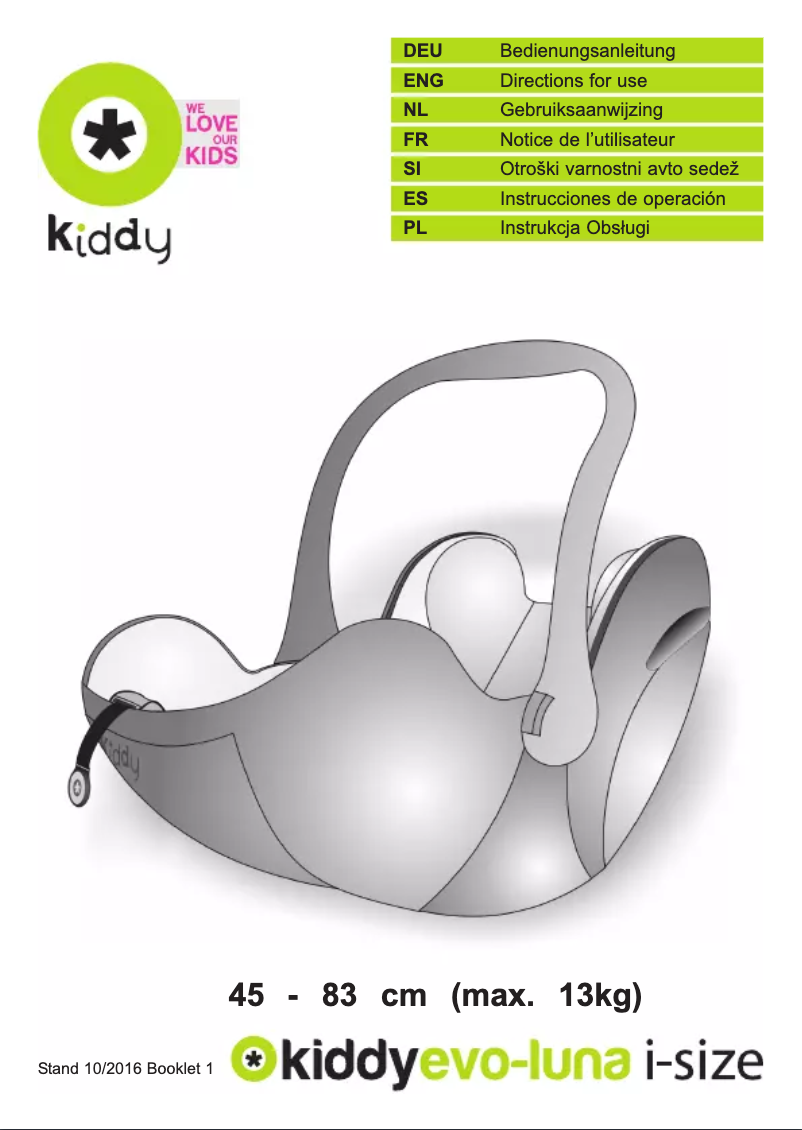 Page n°1 - Manuel utilisateur kiddy Evoluna i-size
