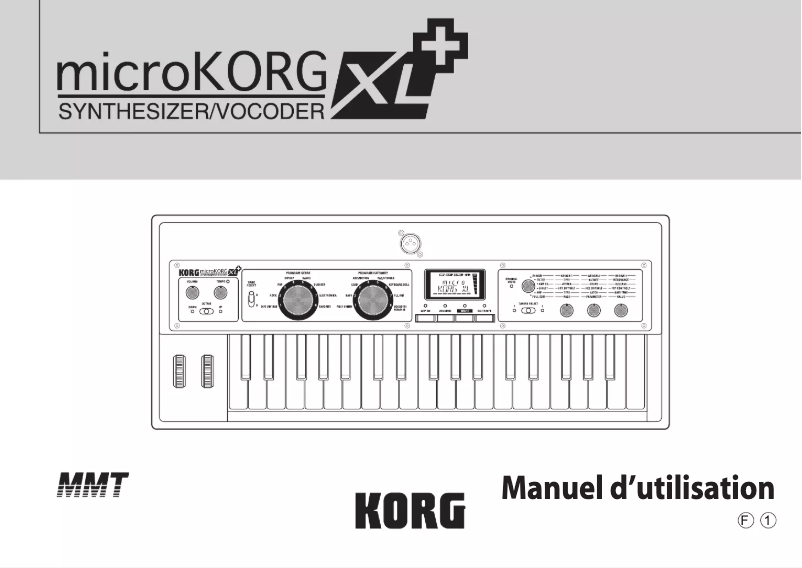Page 1 de la notice Manuel utilisateur Korg MicroKORG XL+