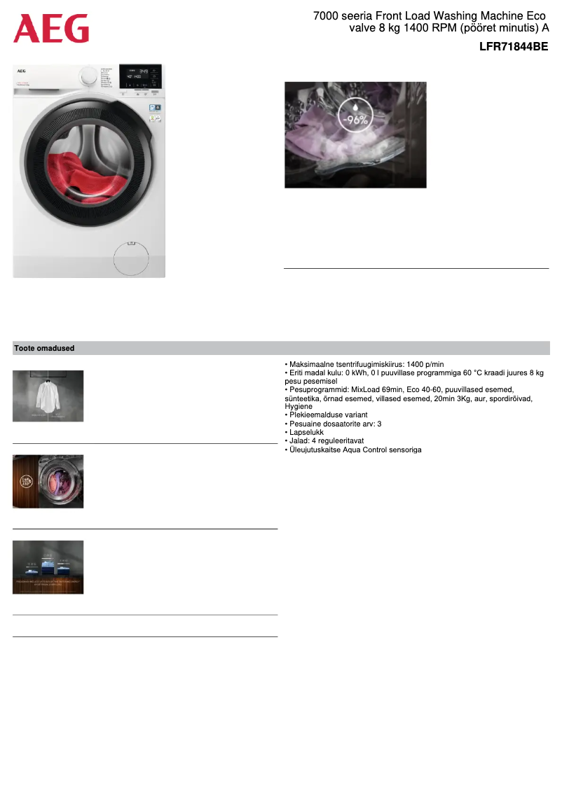 Image de la première page du manuel de l'appareil LFR71844BE