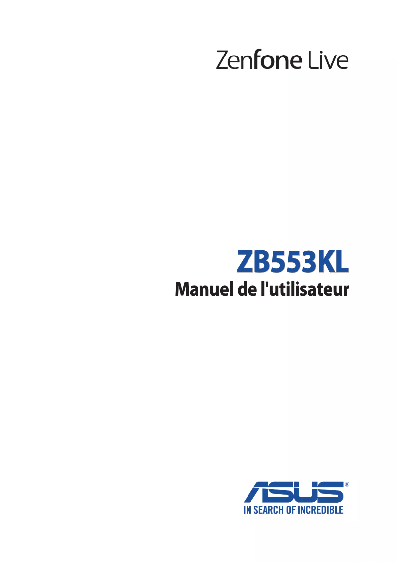 Page 1 de la notice Manuel utilisateur Asus ZenFone Live