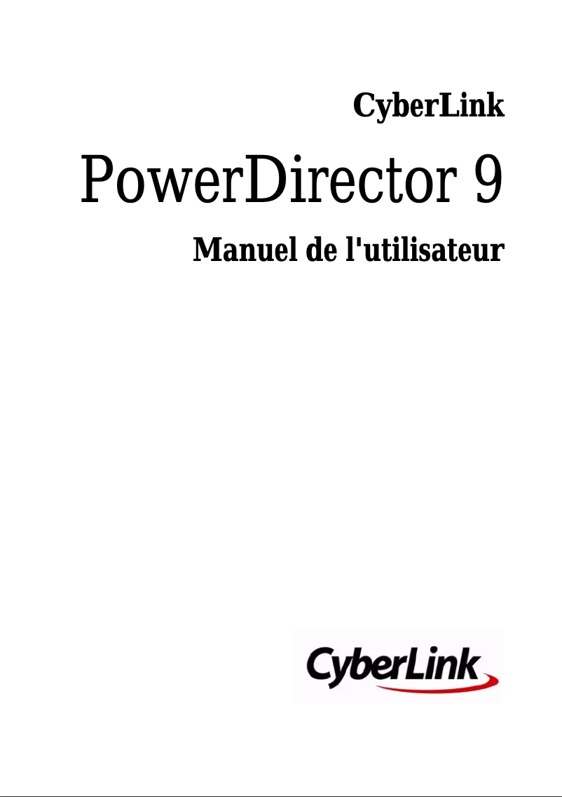 Image de la première page du manuel de l'appareil PowerDirector 9