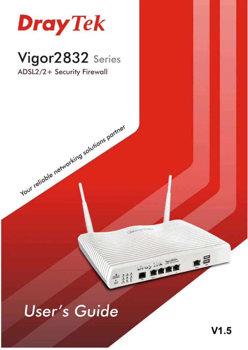 Page n°1 - Manuel utilisateur Draytek Vigor 2832