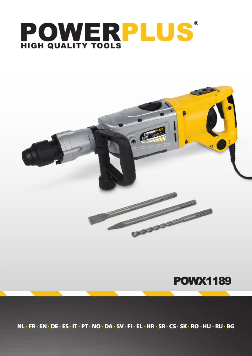 Page 1 de la notice Manuel utilisateur PowerPlus POWX1189