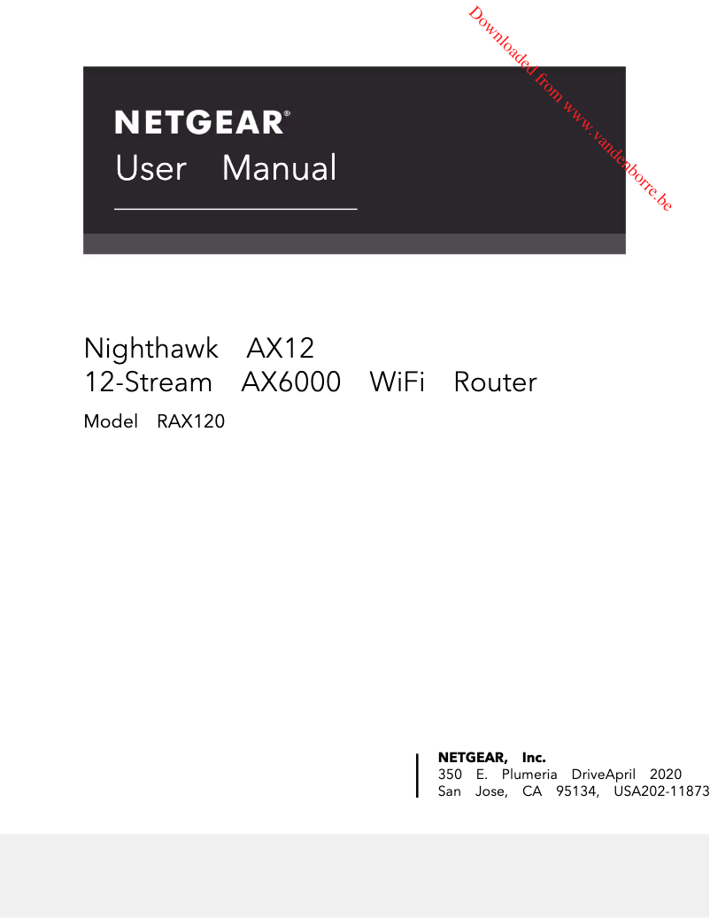 Page 1 de la notice Manuel utilisateur Netgear Nighthawk AX12 RAX120