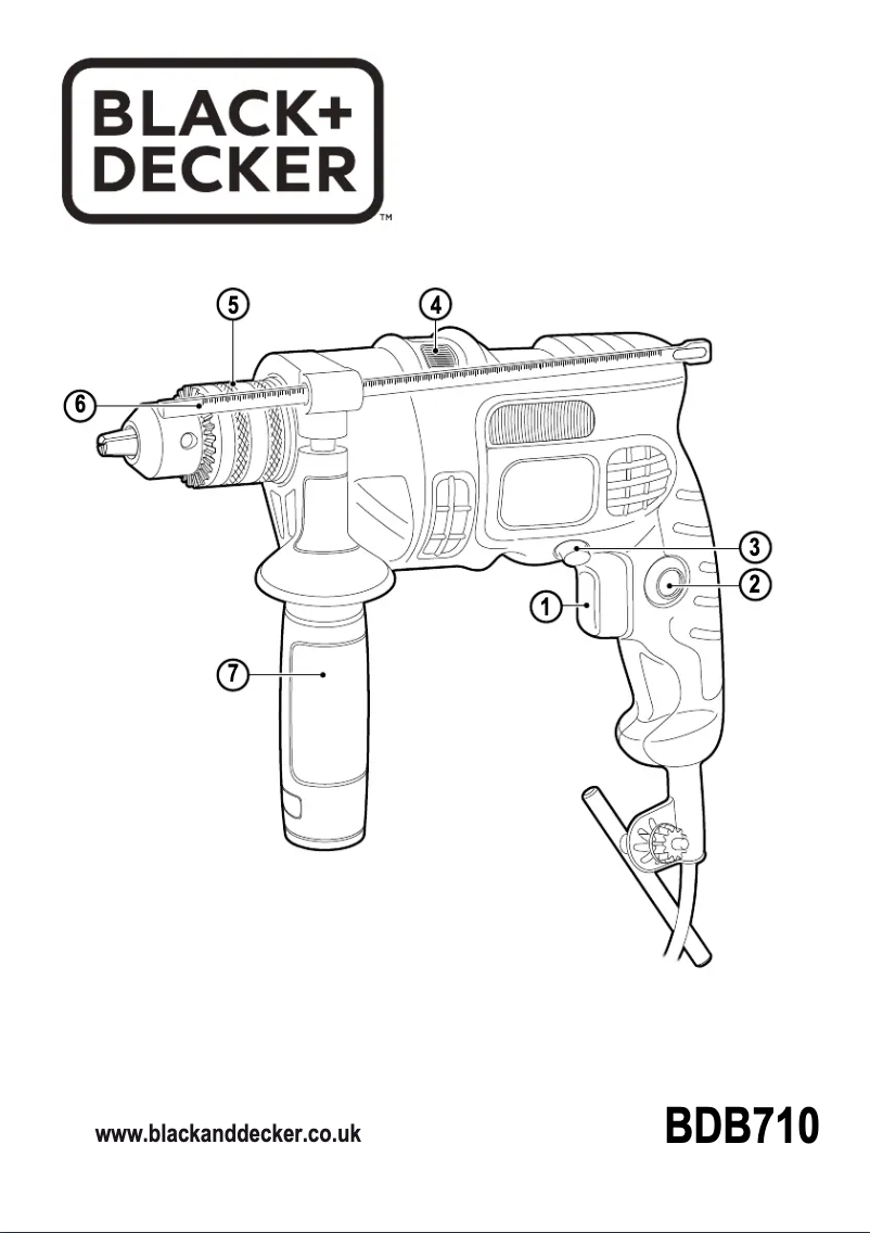 Page 1 de la notice Manuel utilisateur Black & Decker BDB710