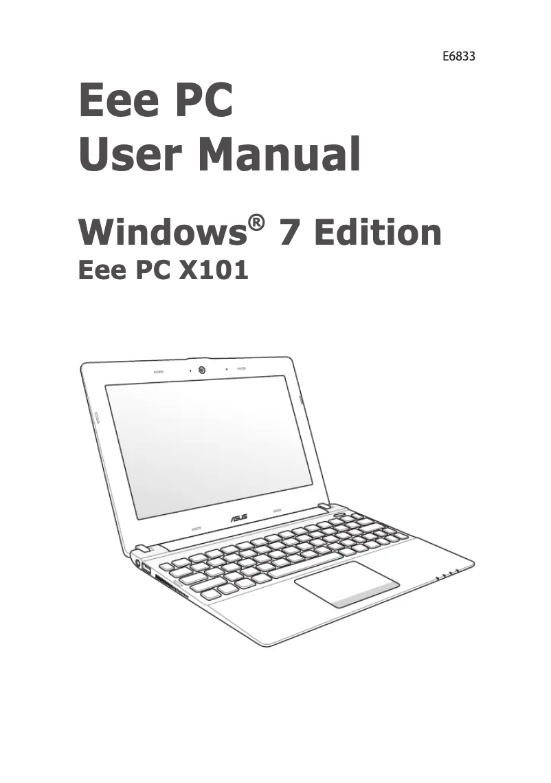 Page n°1 - Manuel utilisateur Asus X101