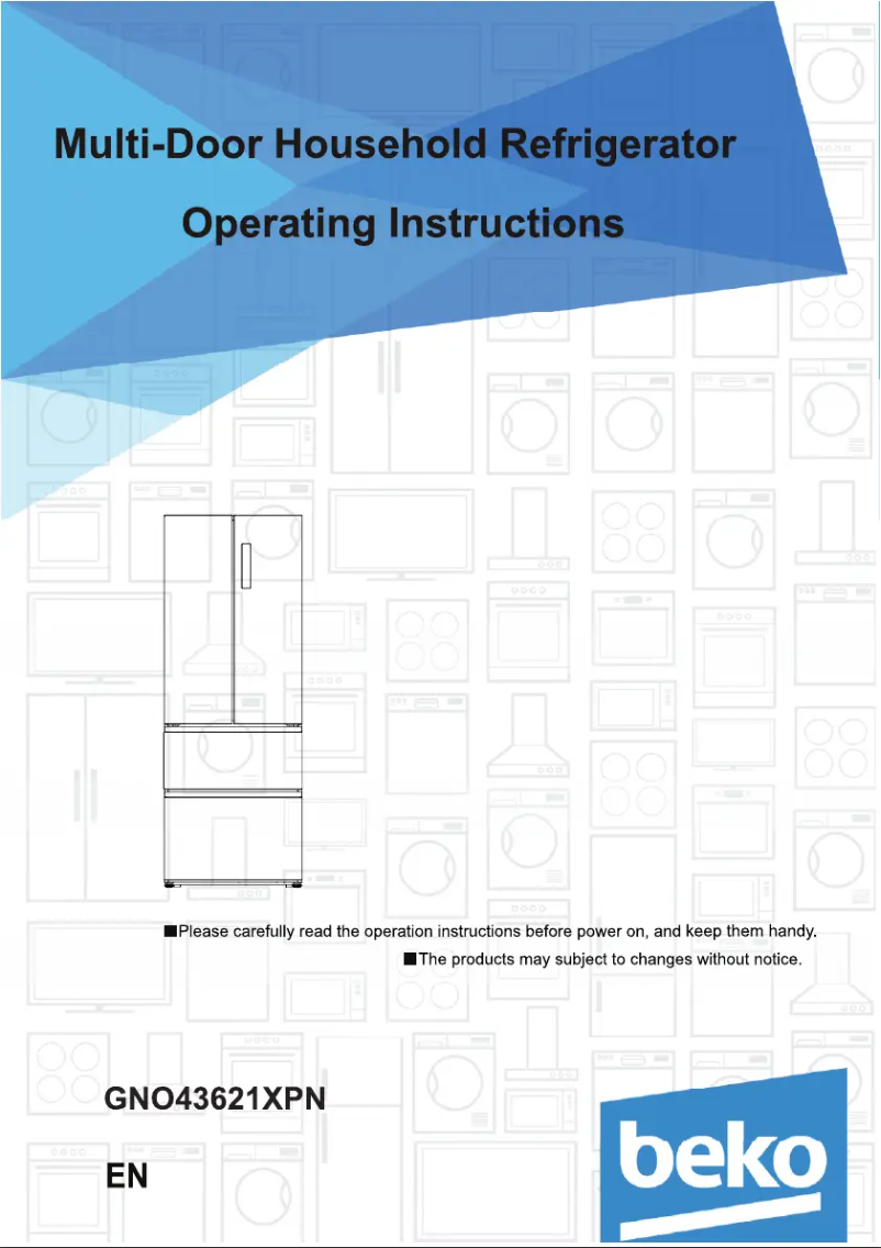 Page 1 de la notice Manuel utilisateur Beko GNO43621XPN