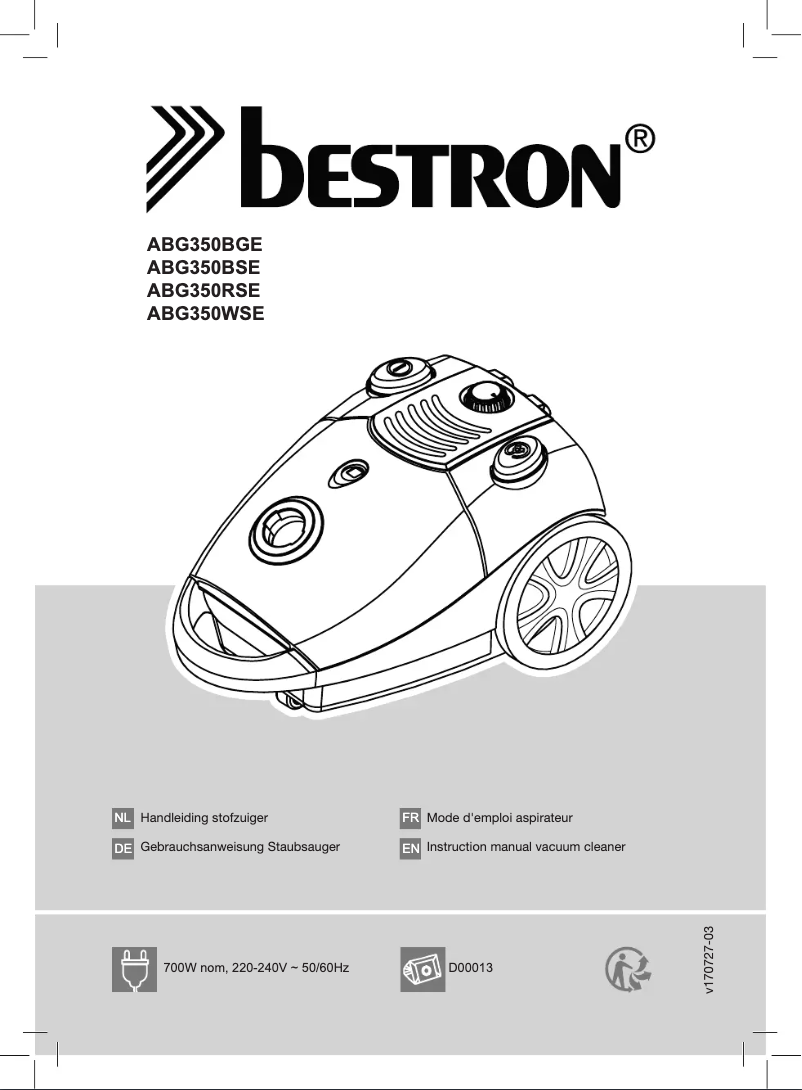 Page 1 of the manual User Manual Bestron Acurato Plus ABG350BSE