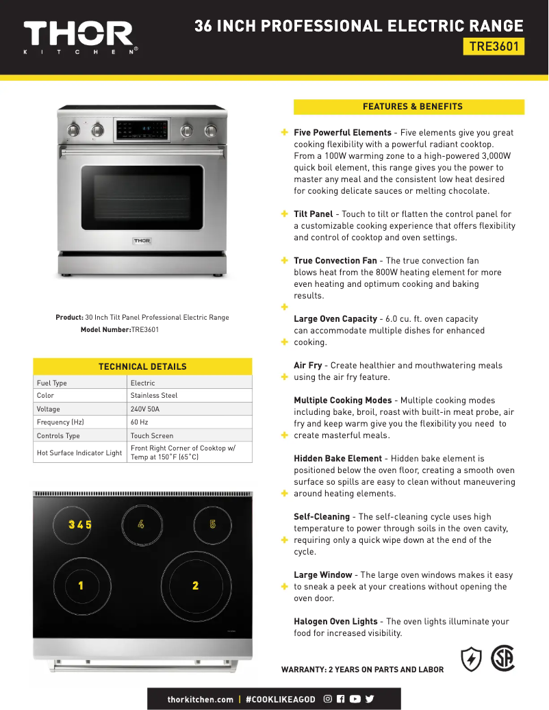 Image de la première page du manuel de l'appareil TRE3601