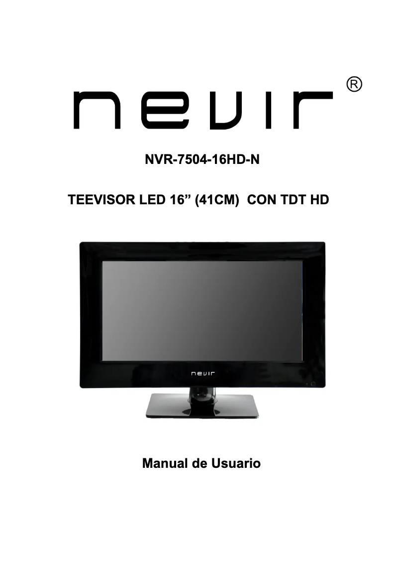 Page 1 de la notice Manuel utilisateur Nevir NVR-7504-16HD-N