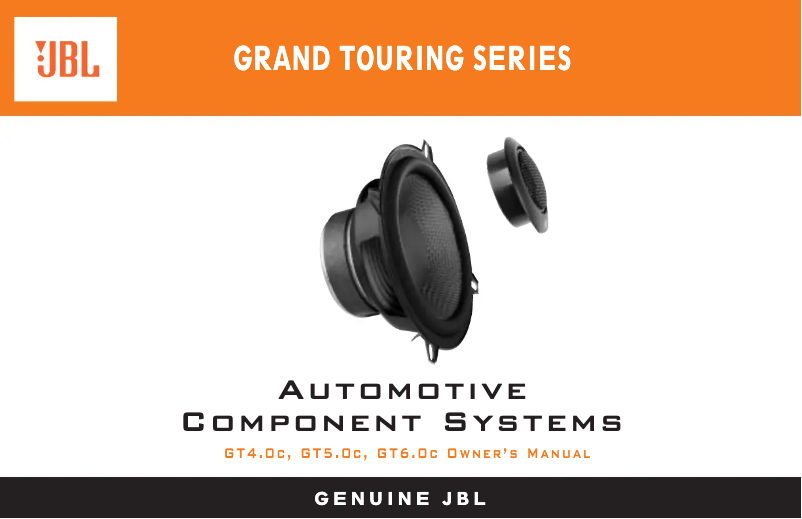 Image de la première page du manuel de l'appareil Grand Touring GT6.0C