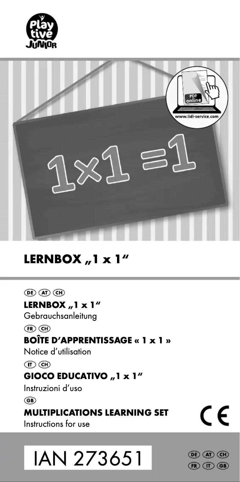 Page 1 de la notice Manuel utilisateur Playtive HG02390A