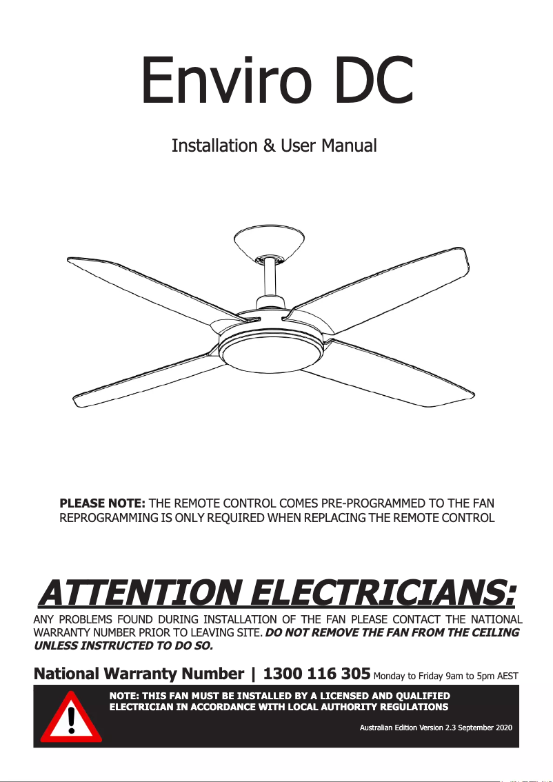 Page 1 of the manual User Manual Calibo Enviro