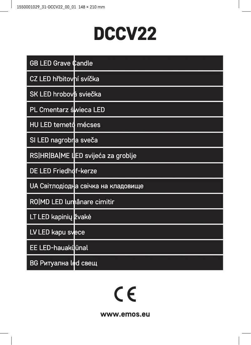 Page n°1 - Manuel utilisateur Emos DCCV22