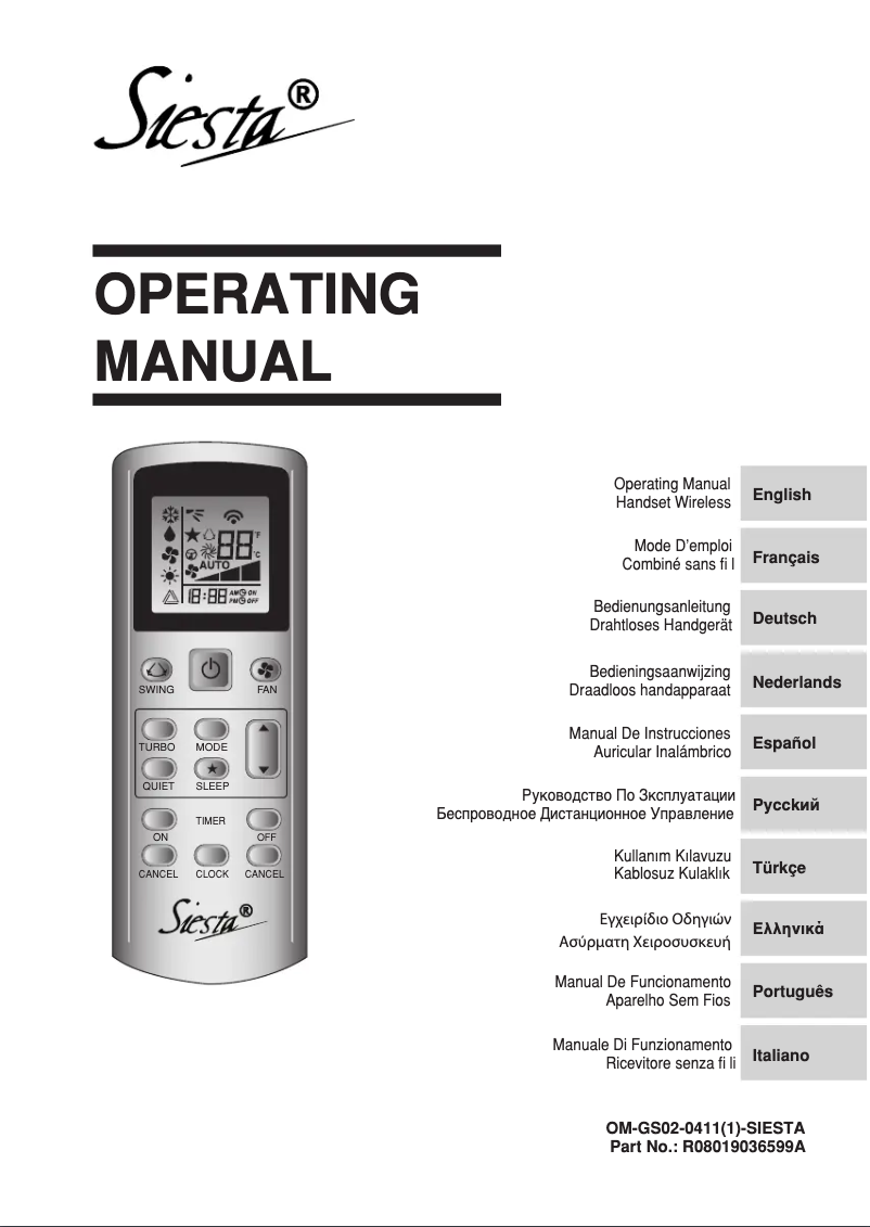 Página 1 del manual Manual de usuario Daikin Siesta OM-GS02-0411(1)