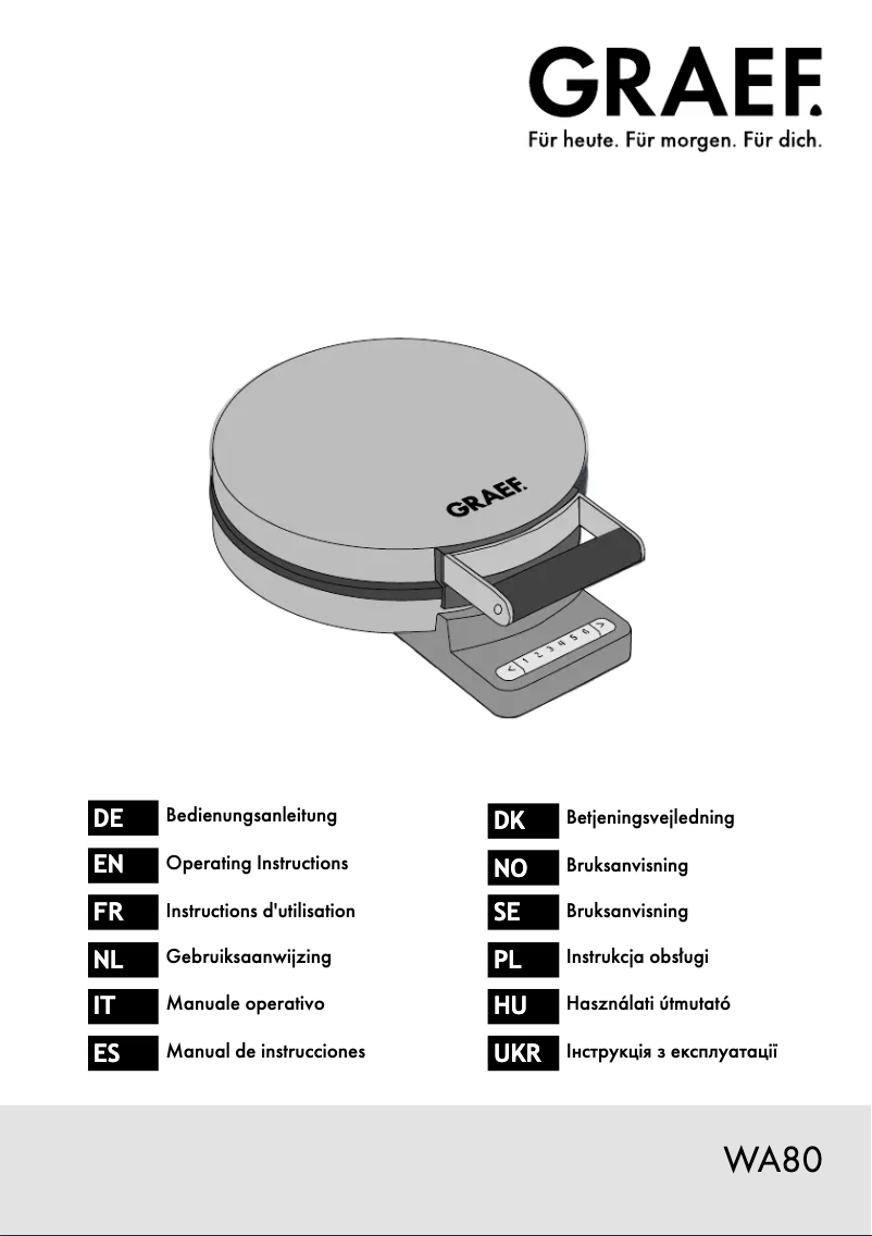 Page 1 de la notice Manuel utilisateur Graef WA 80
