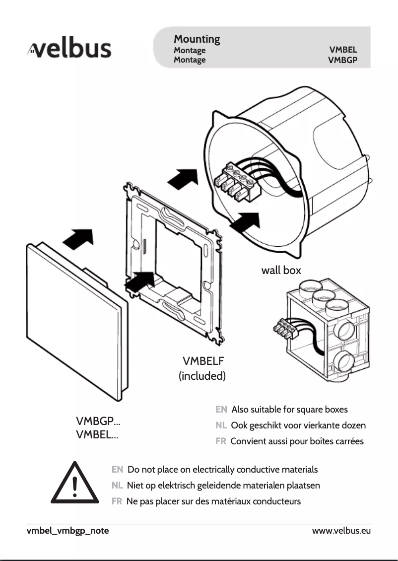 Image de la première page du manuel de l'appareil VMBGPODW