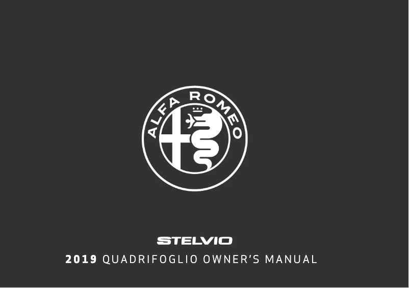 Page 1 de la notice Manuel utilisateur Alfa Romeo Stelvio Quadrifoglio (2019)