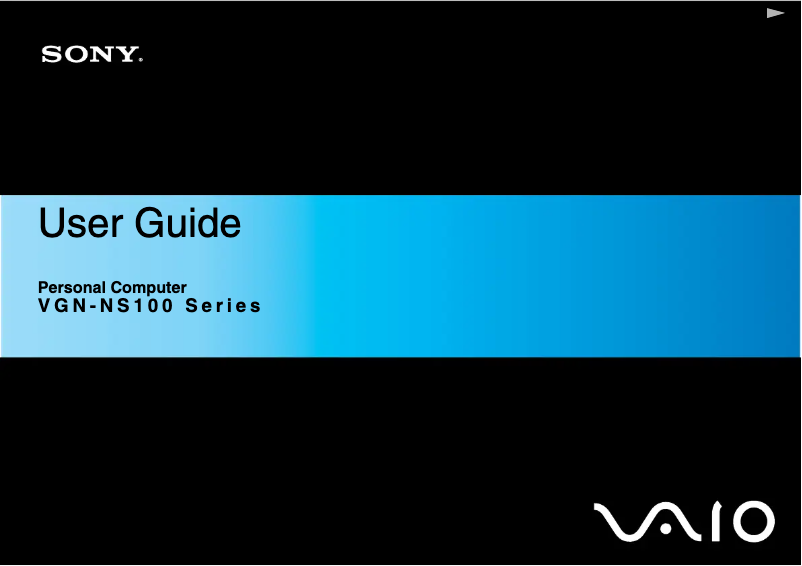 Page n°1 - Manuel utilisateur Sony Vaio VGN-NS130E