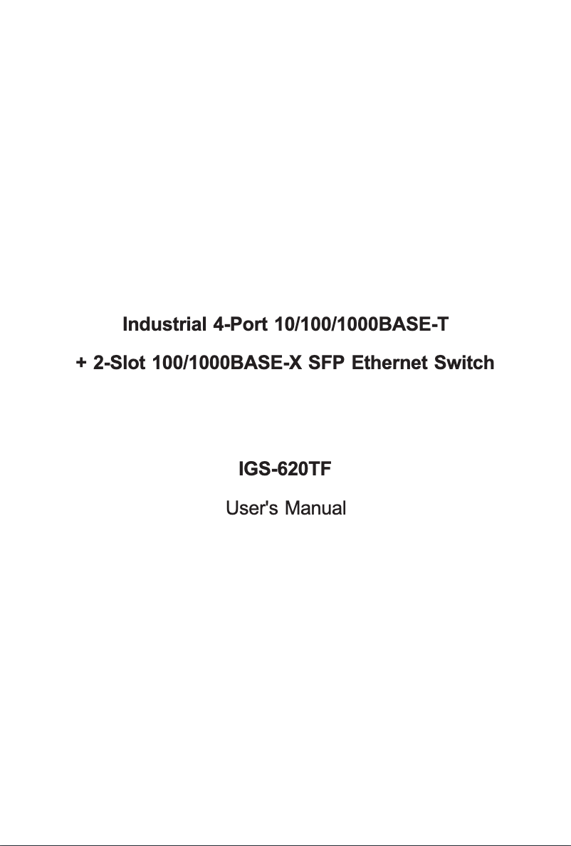 Page 1 de la notice Manuel utilisateur Planet IGS-620TF