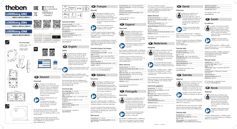 Page 1 de la notice Manuel utilisateur Theben LUXORliving iON8