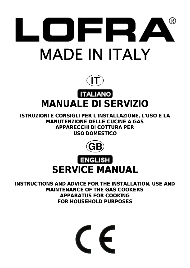 Page n°1 - Manuel utilisateur Lofra MG86GV
