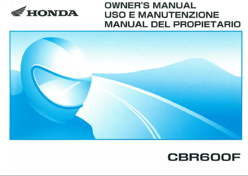 Page 1 de la notice Manuel utilisateur Honda CBR600F (2006)