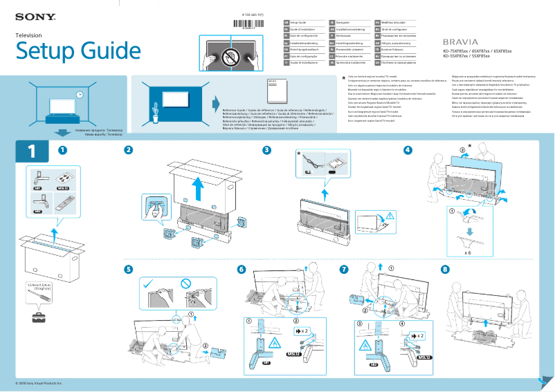 Page 1 de la notice Manuel utilisateur Sony Bravia KD-65XF8599