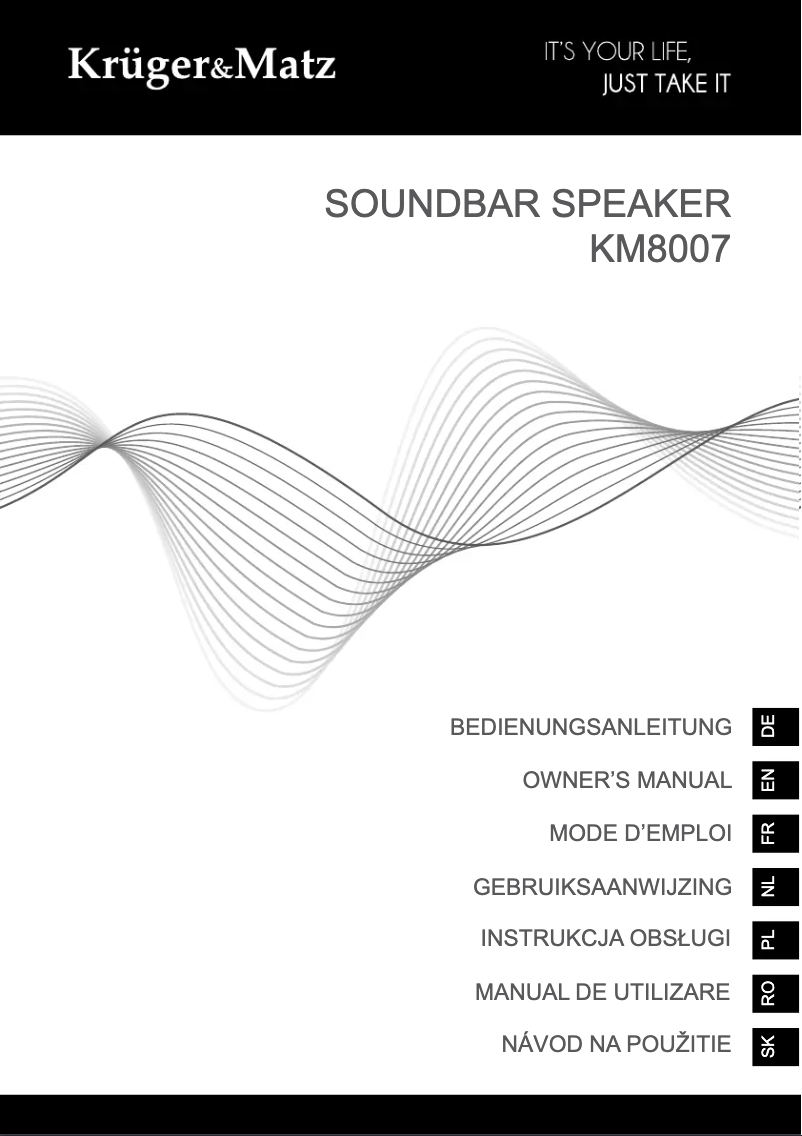Page 1 de la notice Manuel utilisateur Krüger&Matz KM8007