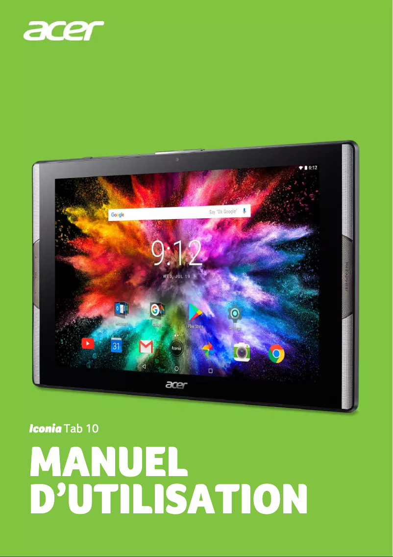 Page n°1 - Manuel utilisateur Acer Iconia Tab 10