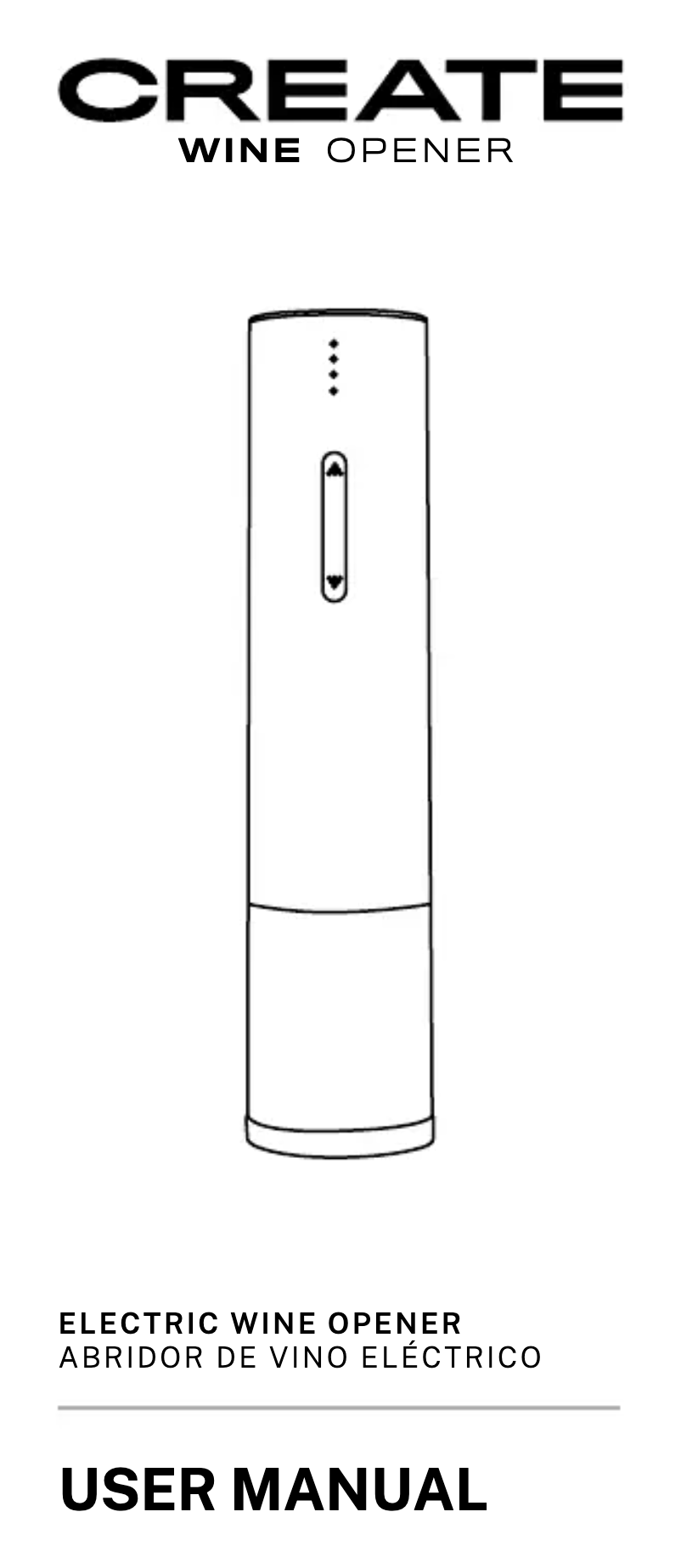 Página 1 del manual Manual de usuario Create Wine Opener