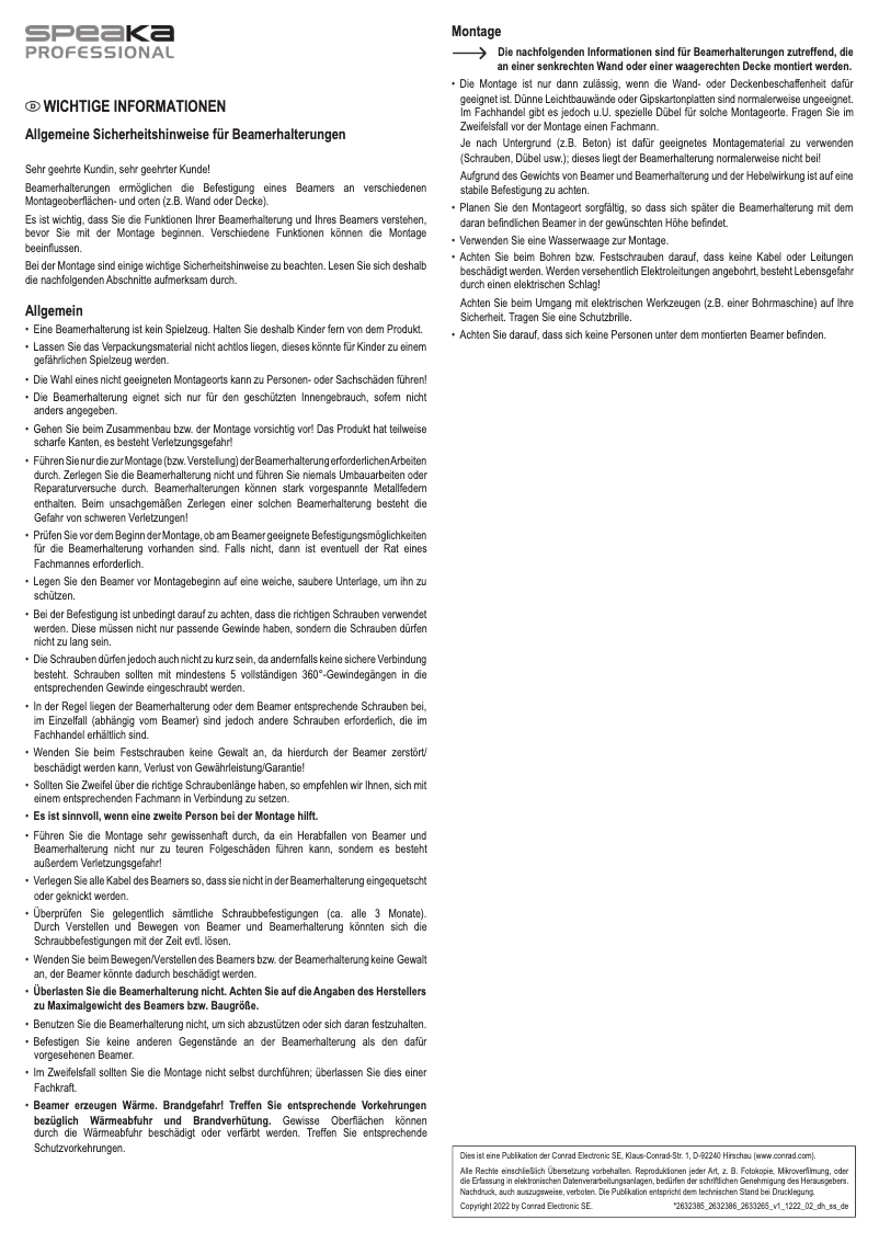 Page n°1 - Manuel utilisateur Speaka SP-PWM-100