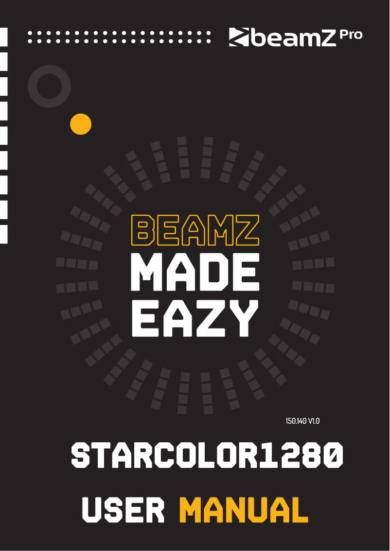 Page n°1 - Manuel utilisateur BeamZ StarColor1280