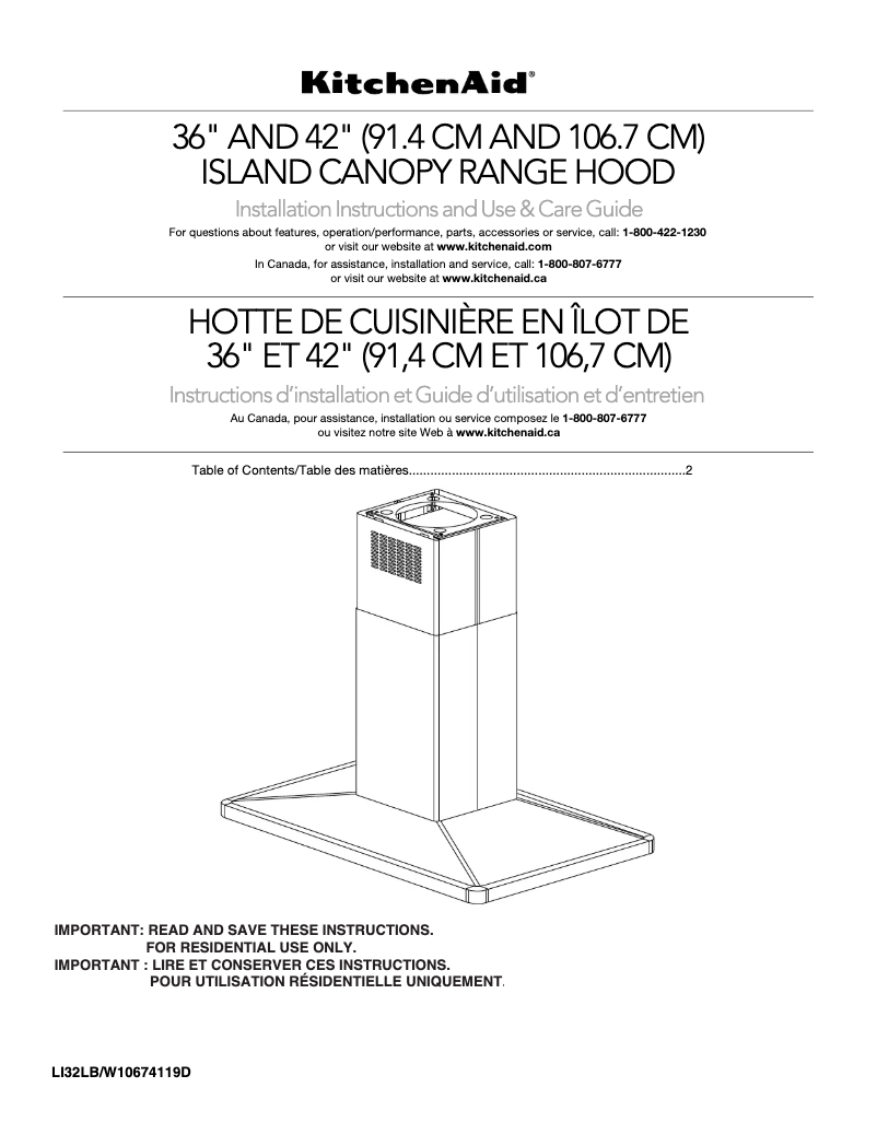 Page 1 de la notice Guide d'installation KitchenAid KVIB606DSS