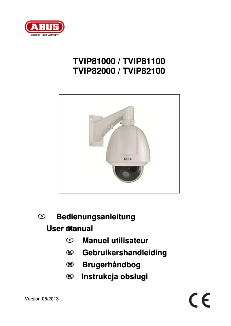 Page 1 de la notice Manuel utilisateur Abus TVIP81000