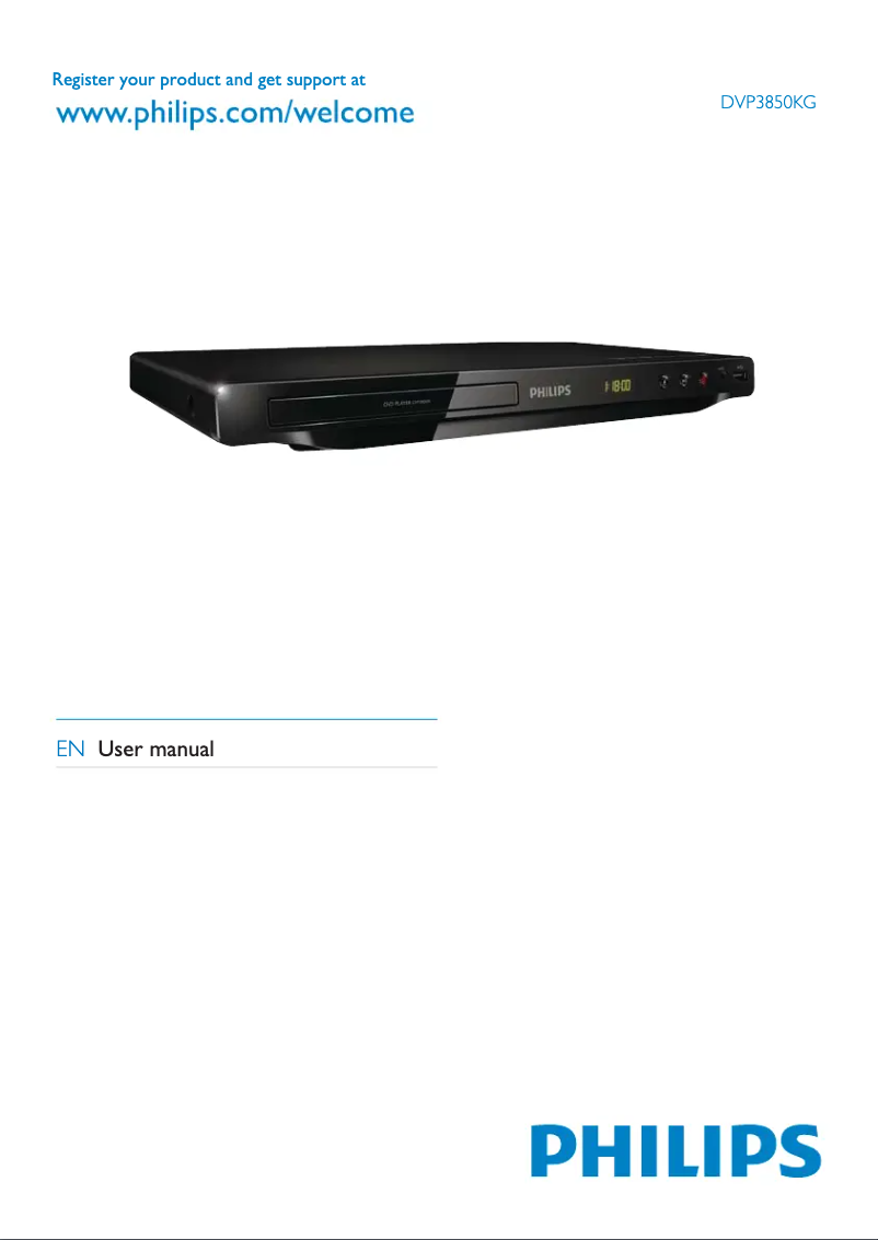 First page image of the manual for DVP3850KGX