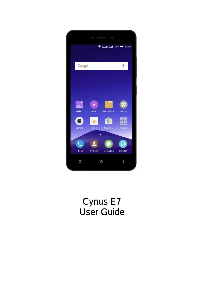 Page n°1 - Manuel utilisateur Mobistel Cynus E7