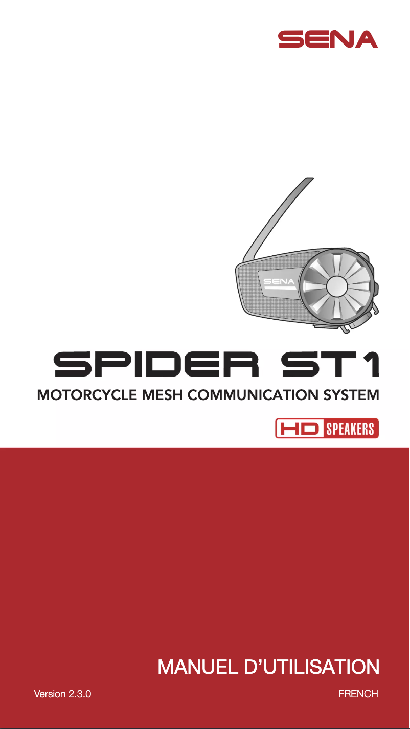 Page 1 de la notice Manuel utilisateur Sena Spider ST1