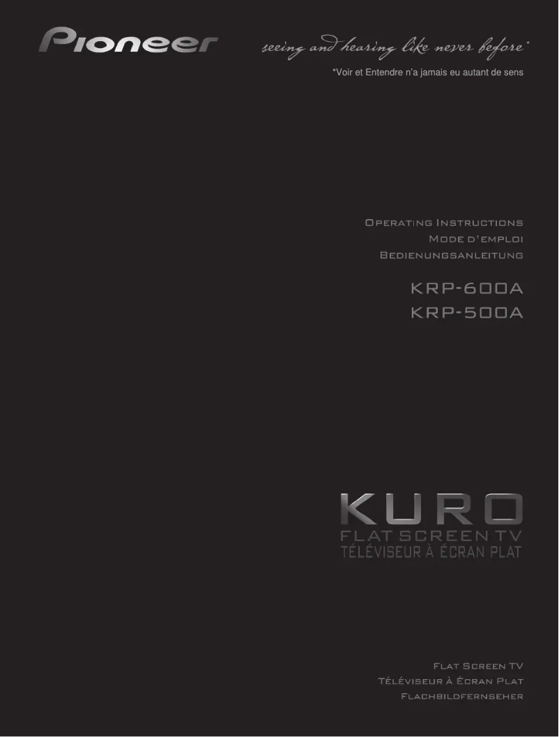 Page 1 de la notice Manuel utilisateur Pioneer KRP-500AW