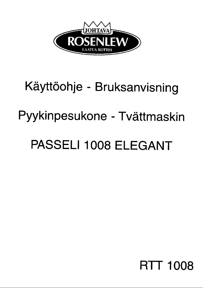 Image de la première page du manuel de l'appareil RTT1008