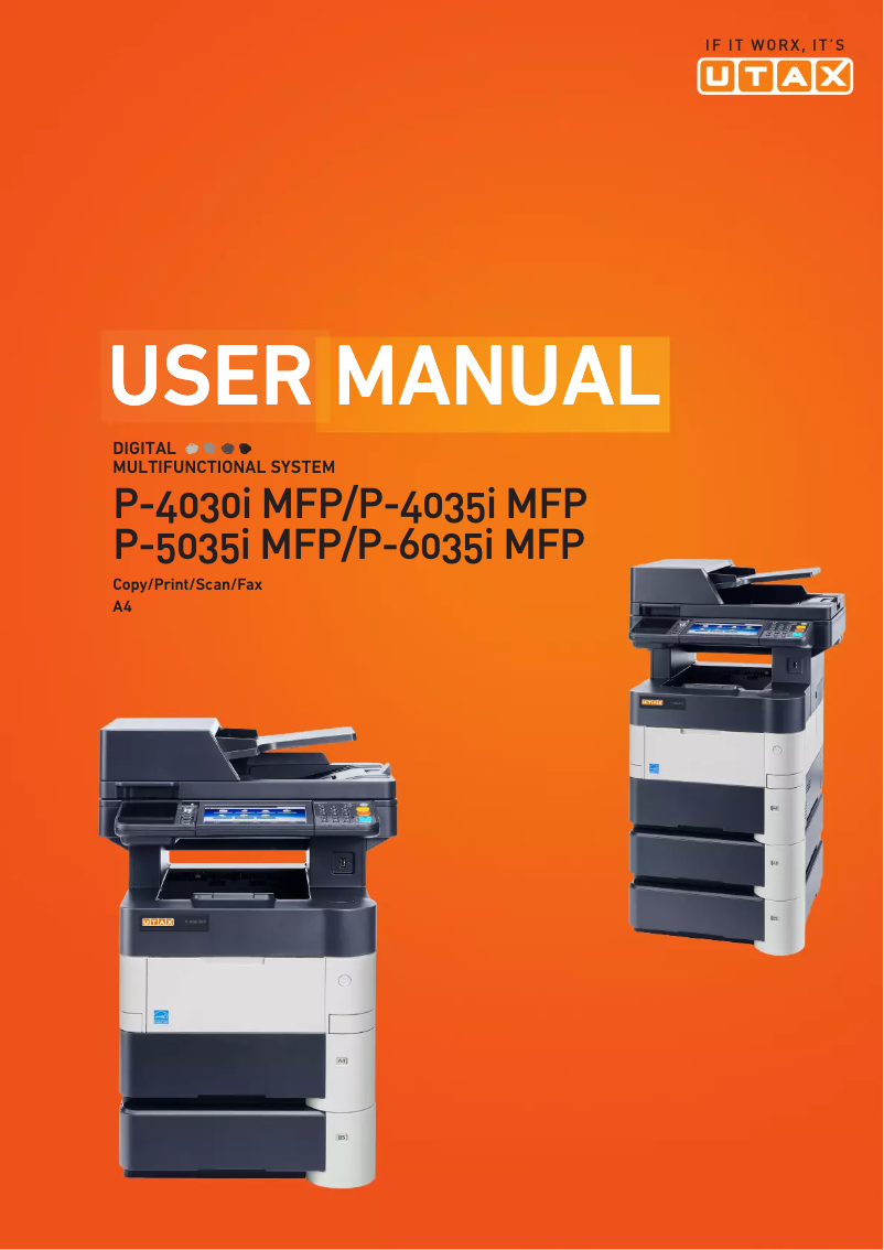 Page 1 de la notice Manuel utilisateur Utax P-4035i MFP