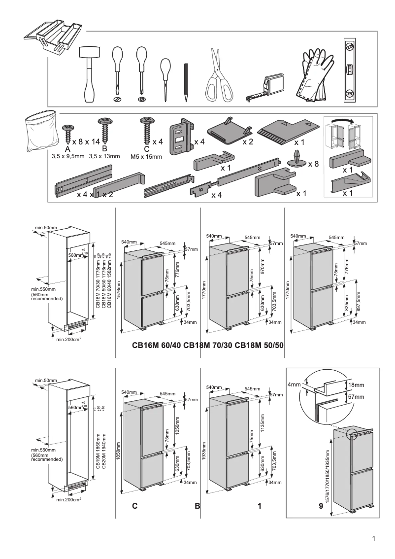 Página 1 del manual Guía de instalación Whirlpool WHC20 T573 P