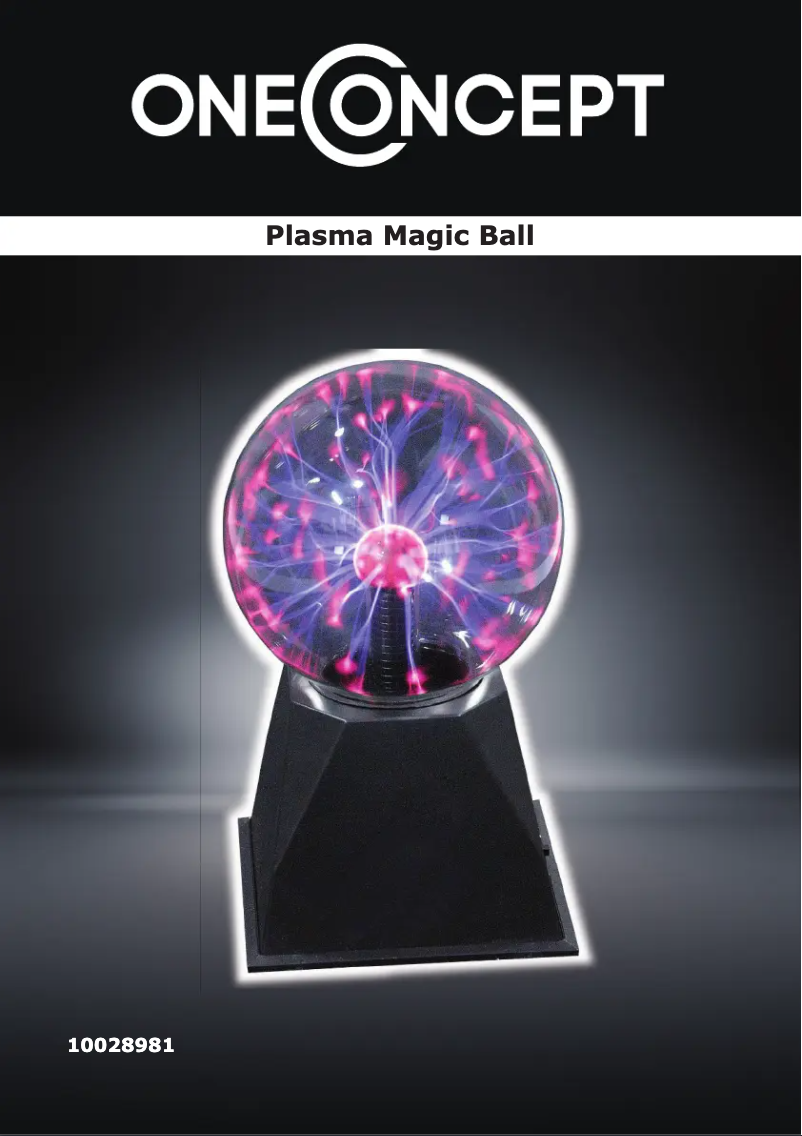 Página 1 del manual Manual de usuario OneConcept Magic Ball