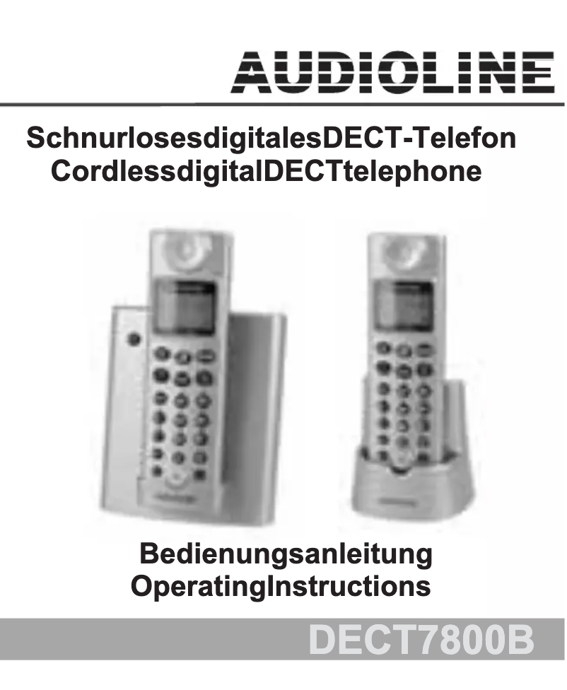 Imagen de la primera página del manual del dispositivo DECT 7800B