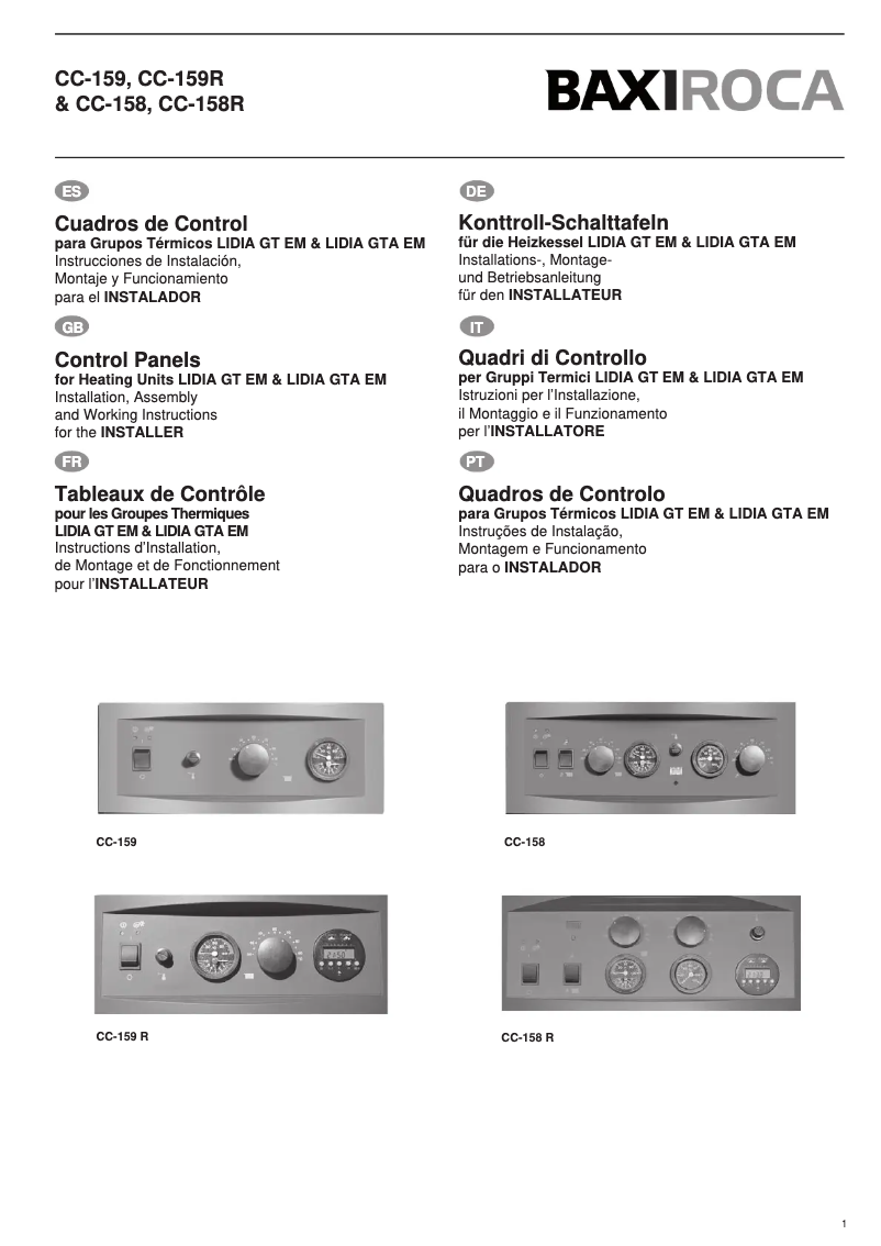 Página 1 del manual Manual de usuario Baxi Lidia GTA EM