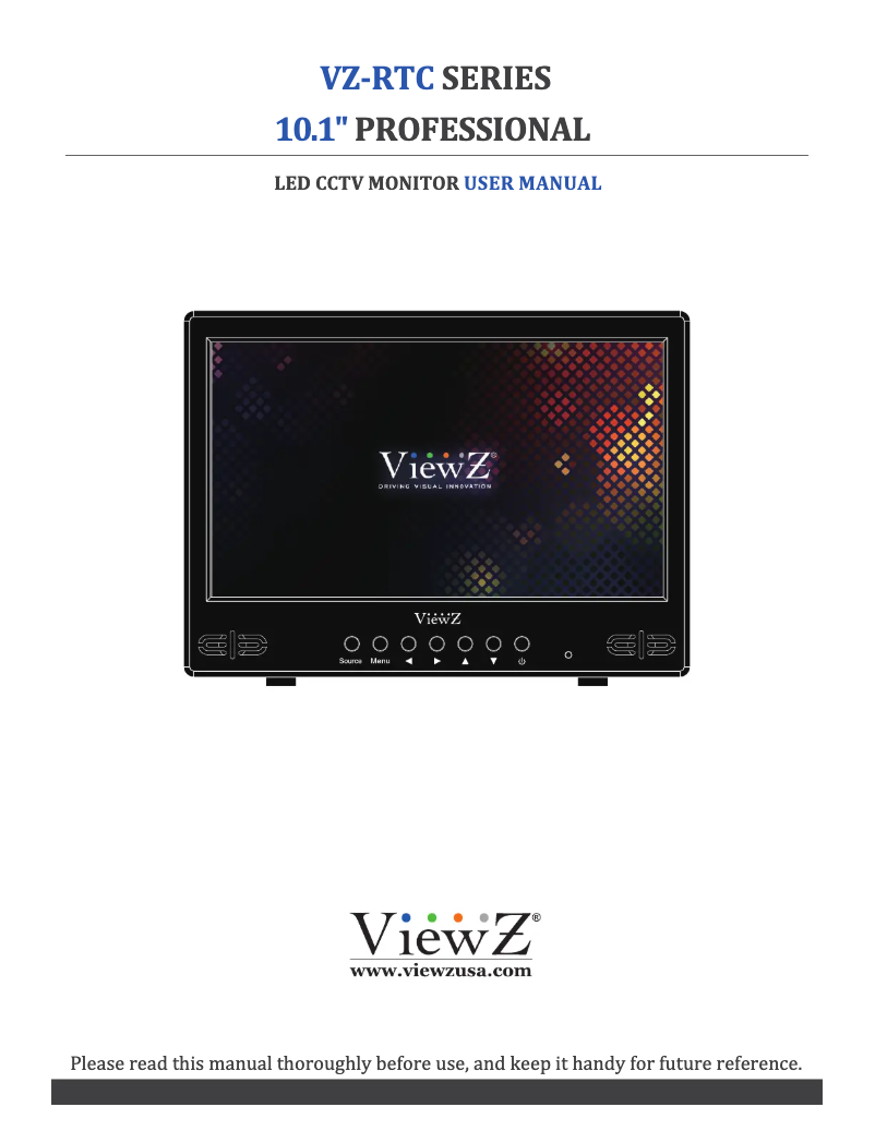 Image de la première page du manuel de l'appareil VZ-101RTC